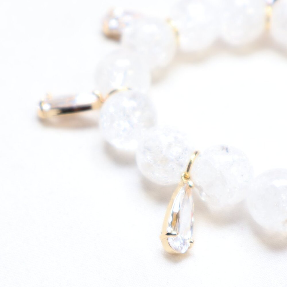 BudhaGirl Gold Tone Icicle Beaded Stretch Bracelet $75 New - Picture 3 of 5
